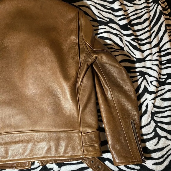 New Schott Perfecto 519 Brown Leather Jacket (S) - Picture 5 of 9